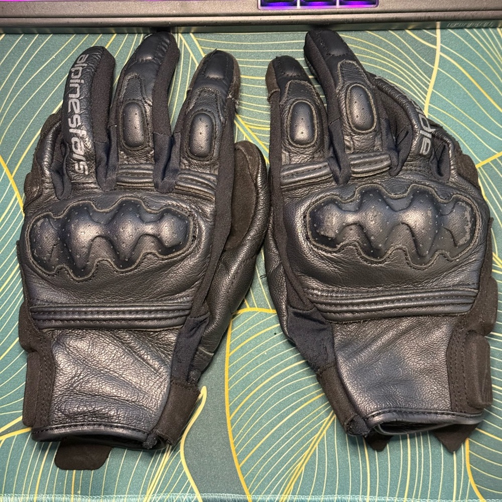 Alpinestars Black Motorcycle Gloves